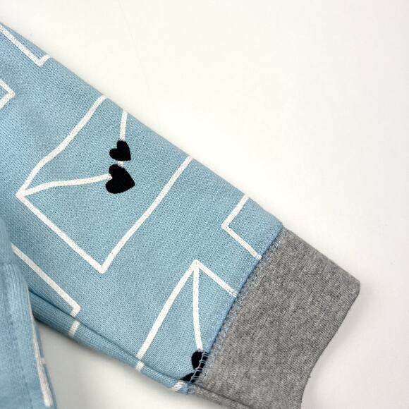 NWT Monica + Andy Organic Hearts Envelope Hoodie - Picture 3 of 5